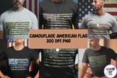 Camouflage American Flag Bundle - Sublimation American Flag